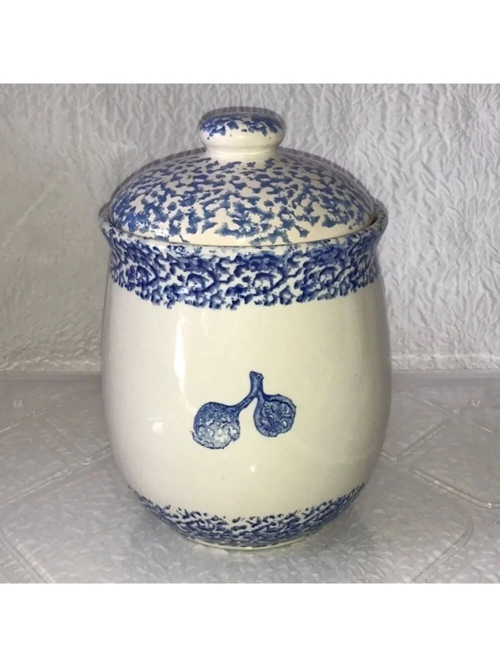 TIENSHAN Sponge Blue Goose Large Canister & Lid